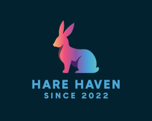 Gradient Rabbit Pet Animal logo design