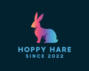 Gradient Rabbit Pet Animal logo design