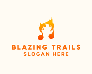 Blazing Flame Music logo design