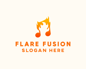 Blazing Flame Music logo design