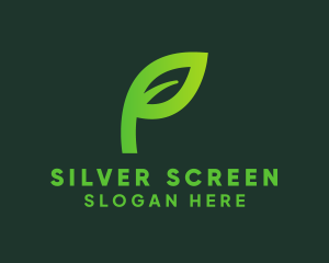 Simple - Simple Leaf Letter P logo design