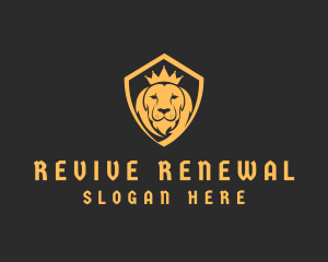 Lion Crown Shield Logo