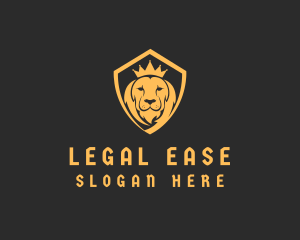 Lioness - Lion Crown Shield logo design