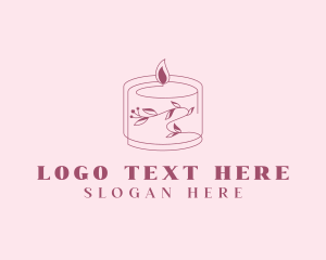 Handmade - Floral Candle Spa logo design