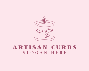 Floral Candle Spa logo design