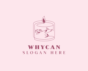 Candle - Floral Candle Spa logo design