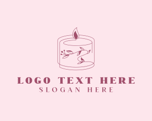 Candle - Floral Candle Spa logo design