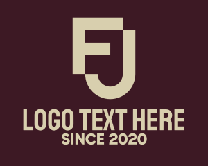 Design Studio - Brown Elegant FJ logo design