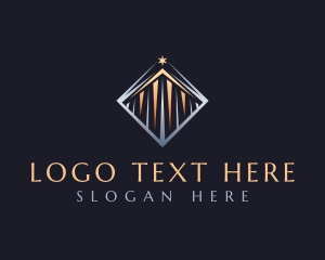 Gradient - Elegant Pillar Construction logo design