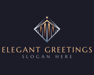 Elegant Pillar Construction logo design