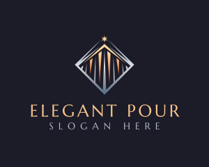 Elegant Pillar Construction logo design