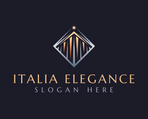 Elegant Pillar Construction logo design