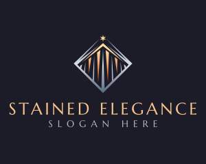 Elegant Pillar Construction logo design