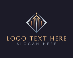 Elegant Pillar Construction Logo