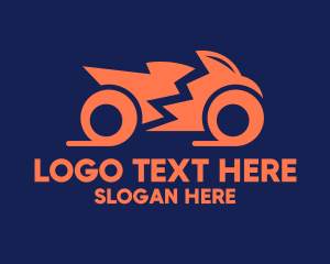 Motor Vehicle - Orange Motorbike Motocycle logo design