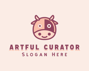 Cute Cow Dairy logo design