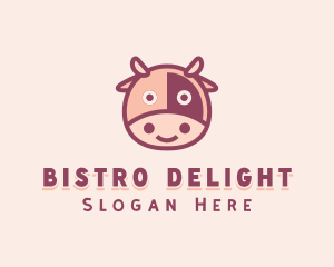 Cute Cow Dairy logo design