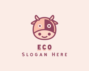 Plushie - Cute Cow Head logo design