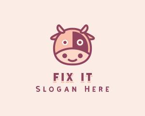 Cute Cow Dairy logo design