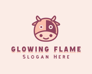 Cute Cow Dairy logo design