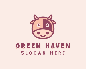 Cute Cow Dairy logo design