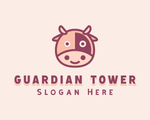 Cute Cow Dairy logo design