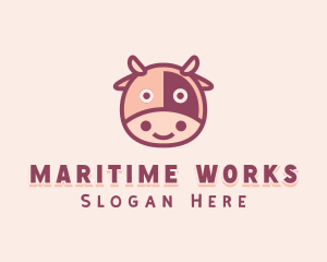 Cute Cow Dairy logo design