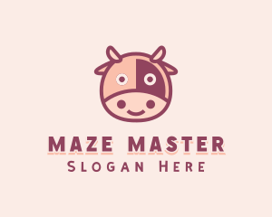 Cute Cow Dairy logo design