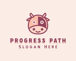 Cute Cow Dairy logo design