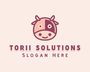 Cute Cow Dairy logo design