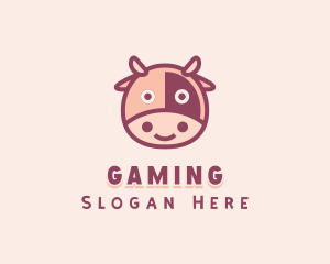 Cartoon - Cute Cow Head logo design
