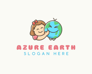 Girl Planet Earth logo design