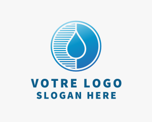 Water Droplet Lines  Logo