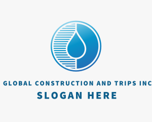 Water Conservation - Water Droplet Lines logo design