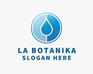 Essential Oil - Water Droplet Lines logo design
