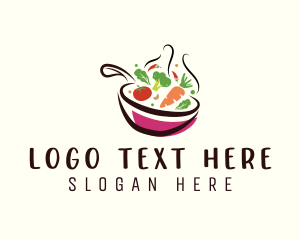 Vegetarian - Healthy Vegetable Pan logo design