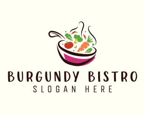 Healthy Vegetable Pan logo design