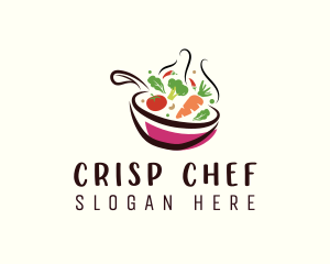 Healthy Vegetable Pan logo design