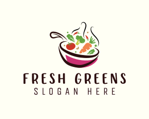 Vegetable - Healthy Vegetable Pan logo design