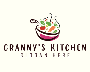 Healthy Vegetable Pan logo design