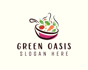 Healthy Vegetable Pan logo design