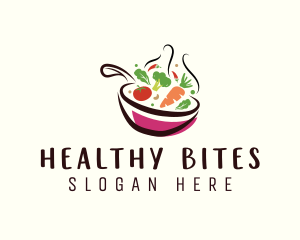 Healthy Vegetable Pan logo design