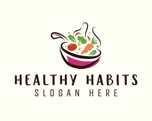 Healthy Vegetable Pan logo design