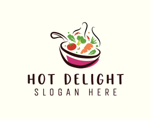 Healthy Vegetable Pan logo design