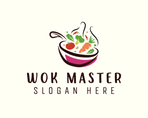 Wok - Healthy Vegetable Pan logo design