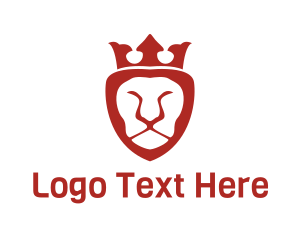 Red Crown - Red Lion King logo design