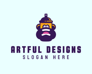 Cartoon Spray Paint logo design