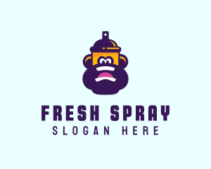 Cartoon Spray Paint logo design