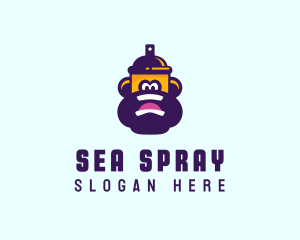 Cartoon Spray Paint logo design