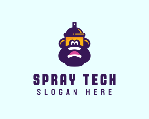 Cartoon Spray Paint logo design